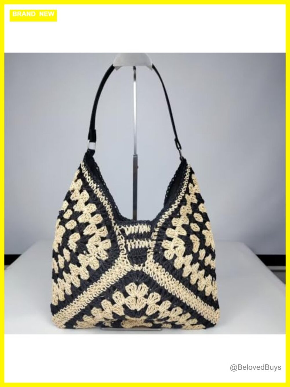 Straw Crochet Beach Shoulder Bag for Travel Shopping